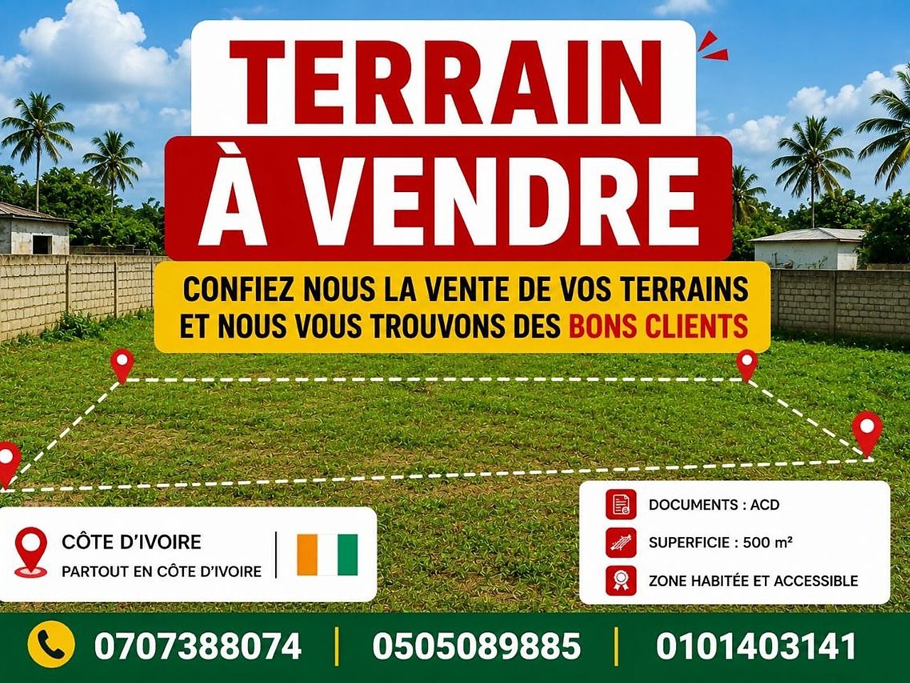 Vente de terrains